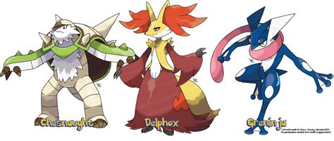 x and y starter evolutions.